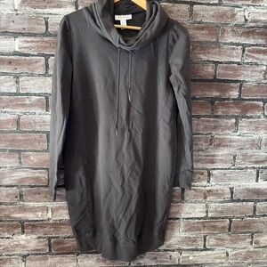 Motherhood Maternity Dress Women S Gray Cowl Neck Long Sleeve Stretch